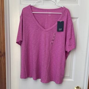 GAP Women's V-Neck Short Sleeve ForeverSoft Tee